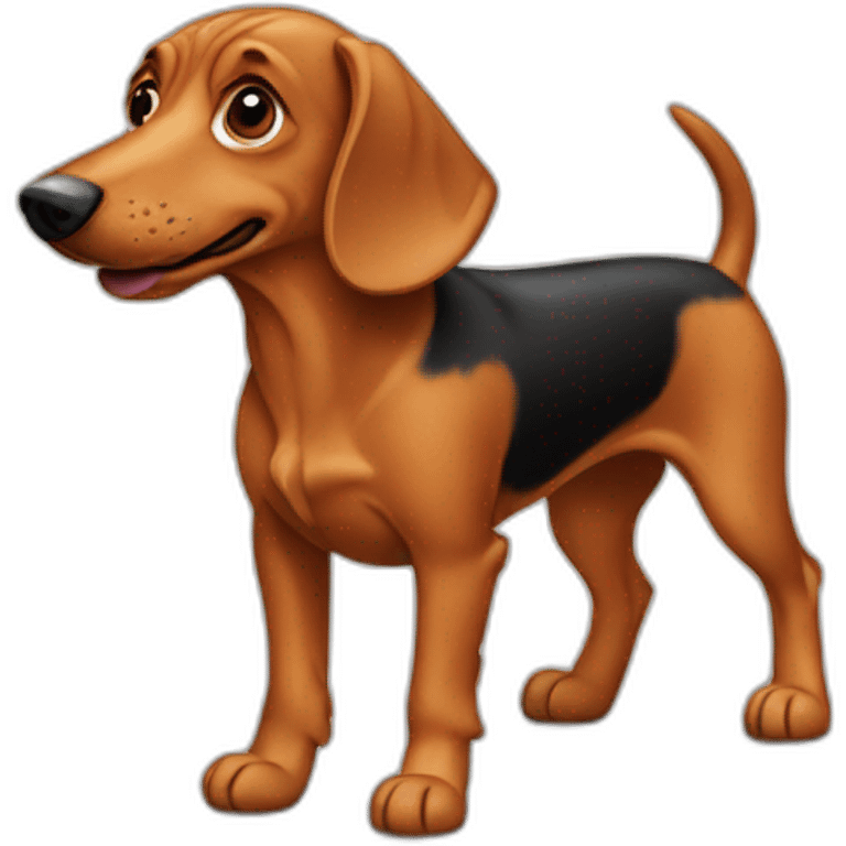 Teckel dog walking emoji