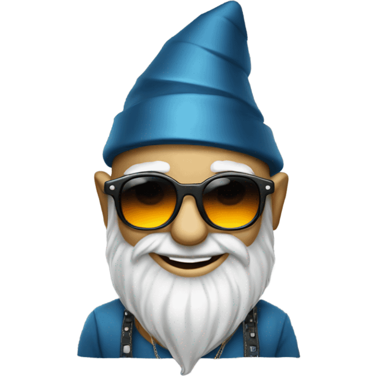 Vibing Dj gnome wih sunglasses emoji