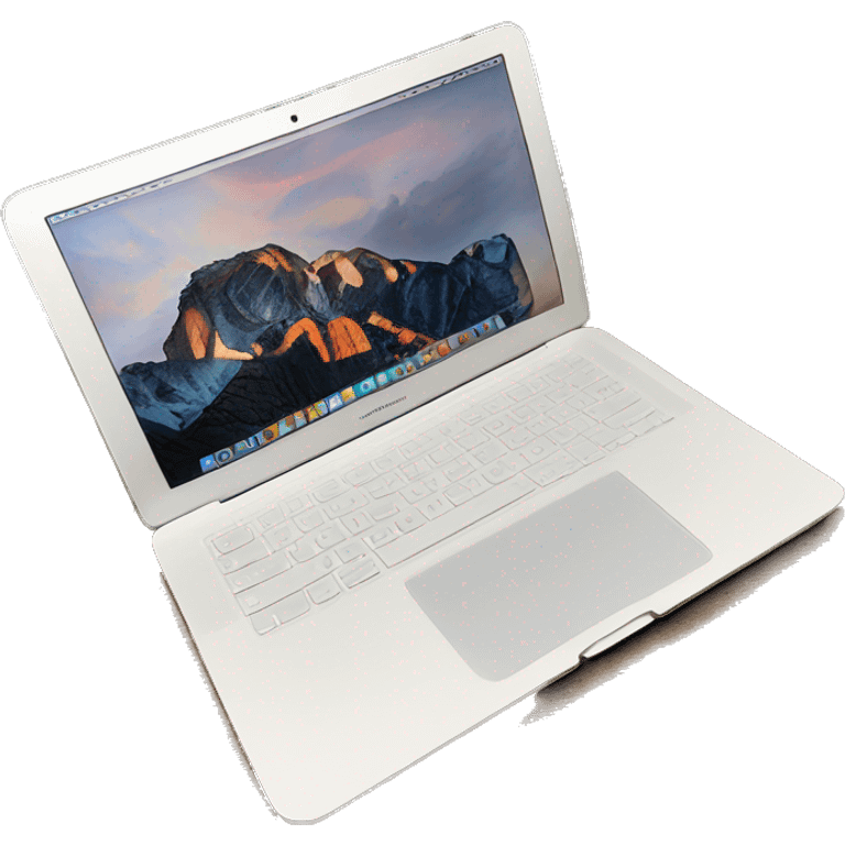 realistic white MacBook emoji