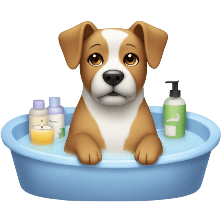 Dog at spa emoji