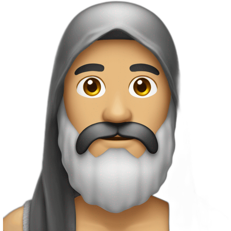 Man tanned long black beard shemagh emoji