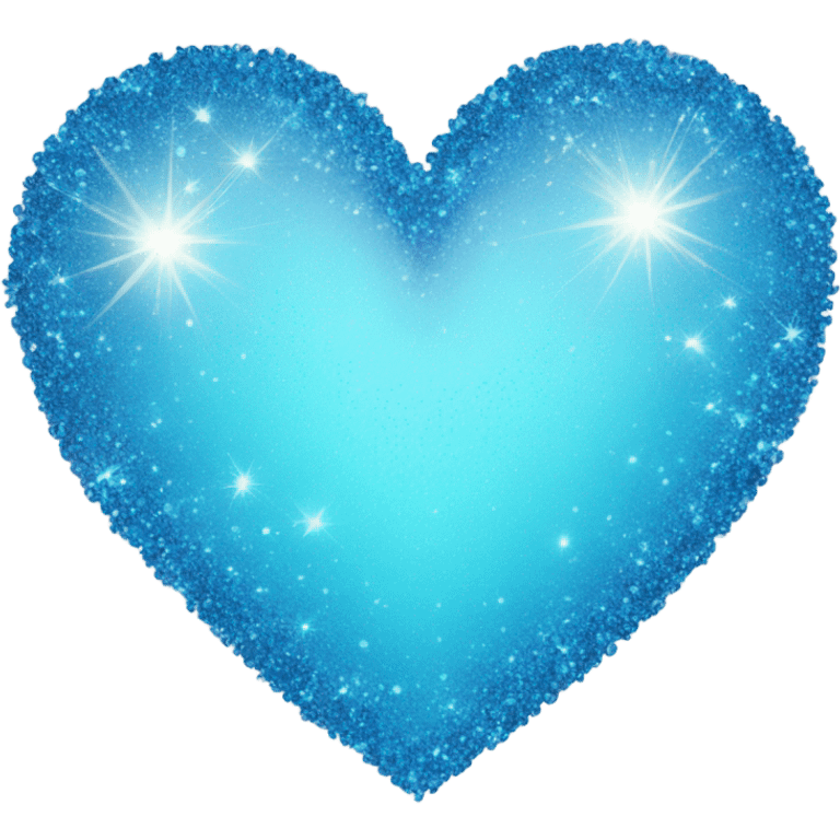 Sparkles blue heart emoji