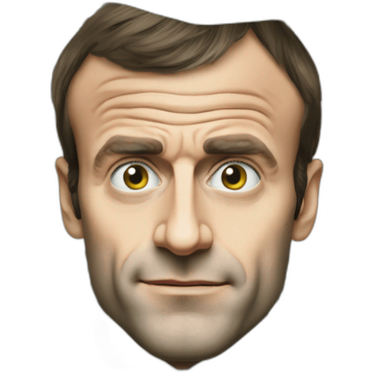 Emmanuel Macron with dollars in eyes emoji