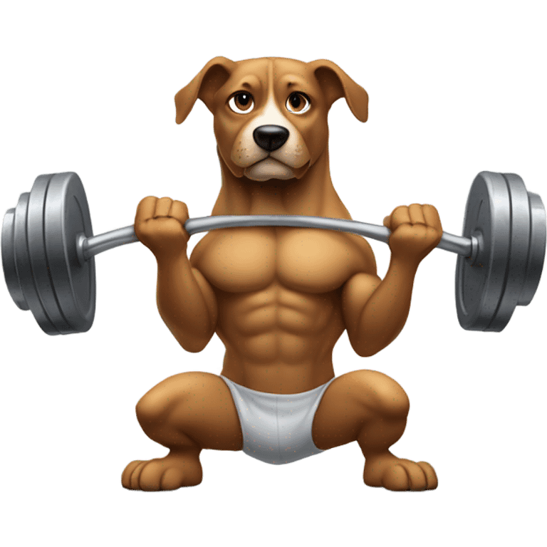 Dog lifting weights  emoji