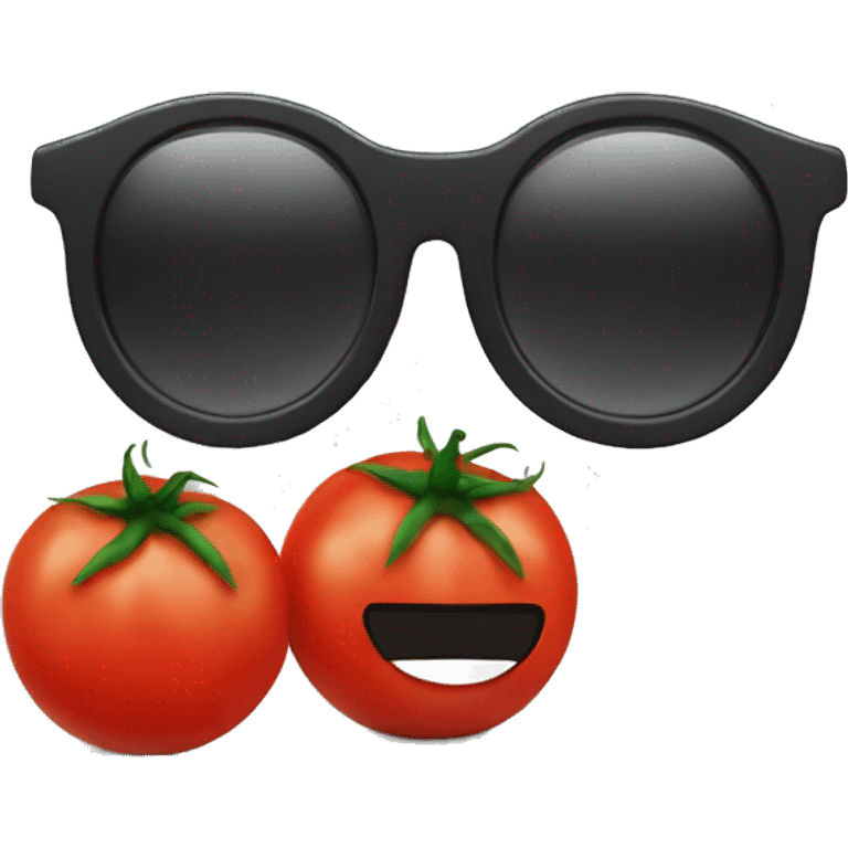 A tomato with sunglasses emoji