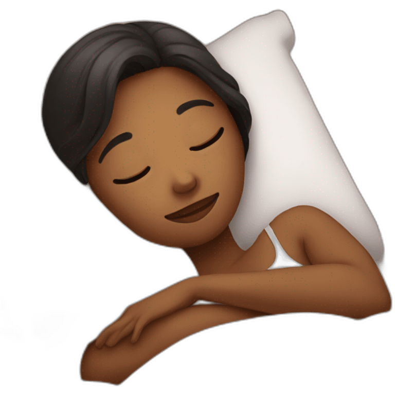 Girl in bed sleeping emoji