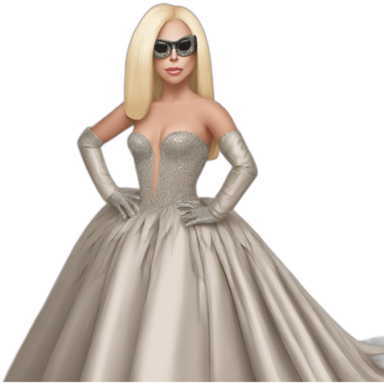 Lady gaga au Met Gala à New York  emoji