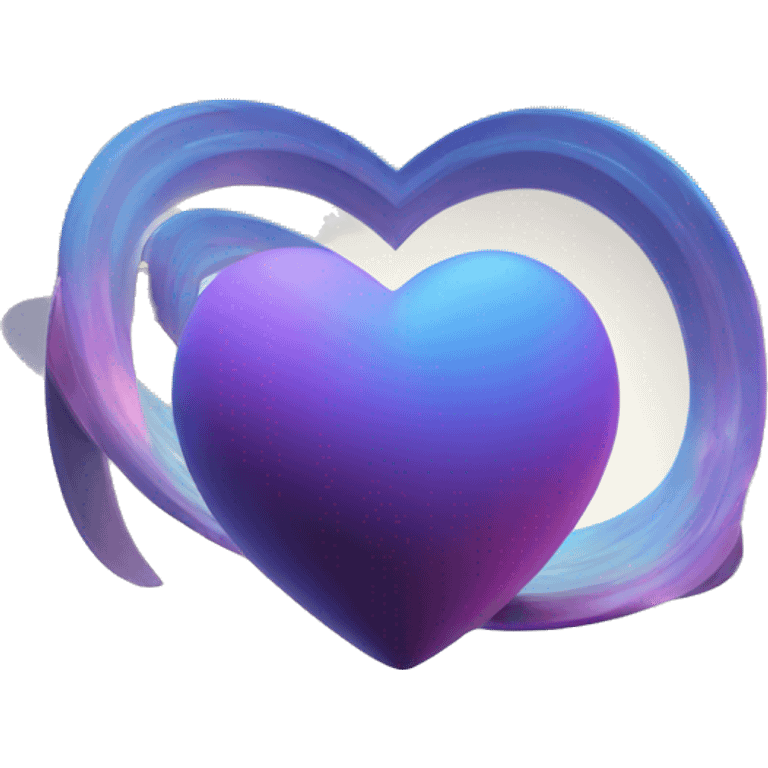 3d heart shape Saturn emoji