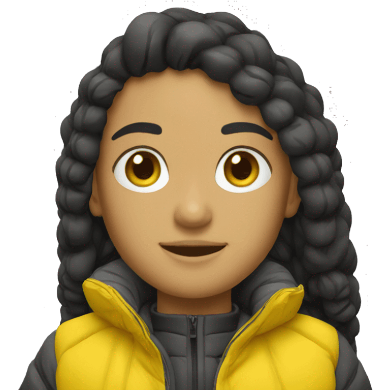 yellow puffer jacket emoji