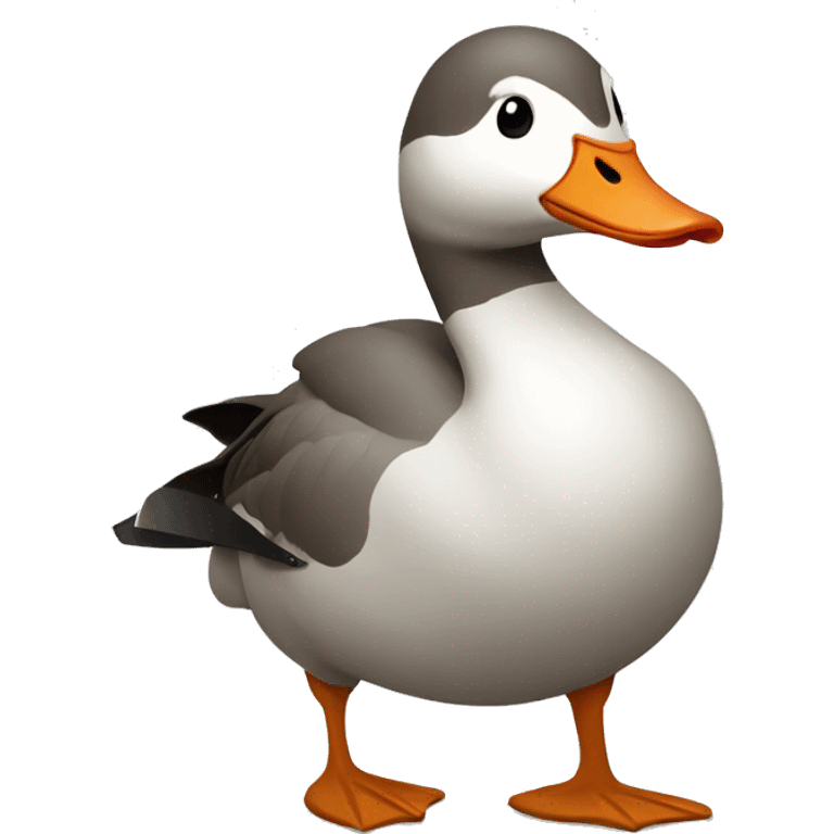 Goose with knife in mouth emoji