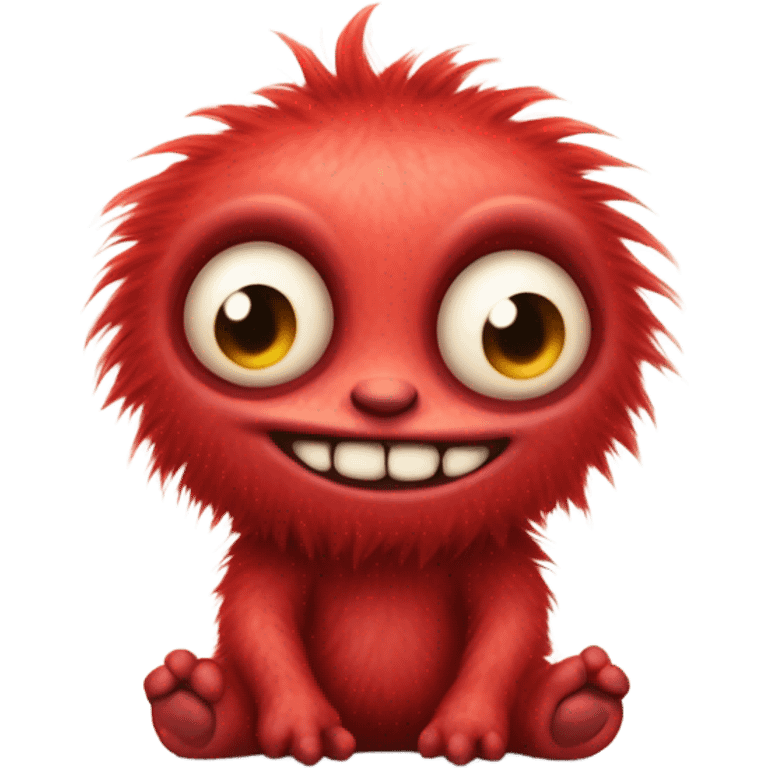 kind funny red baby monster emoji