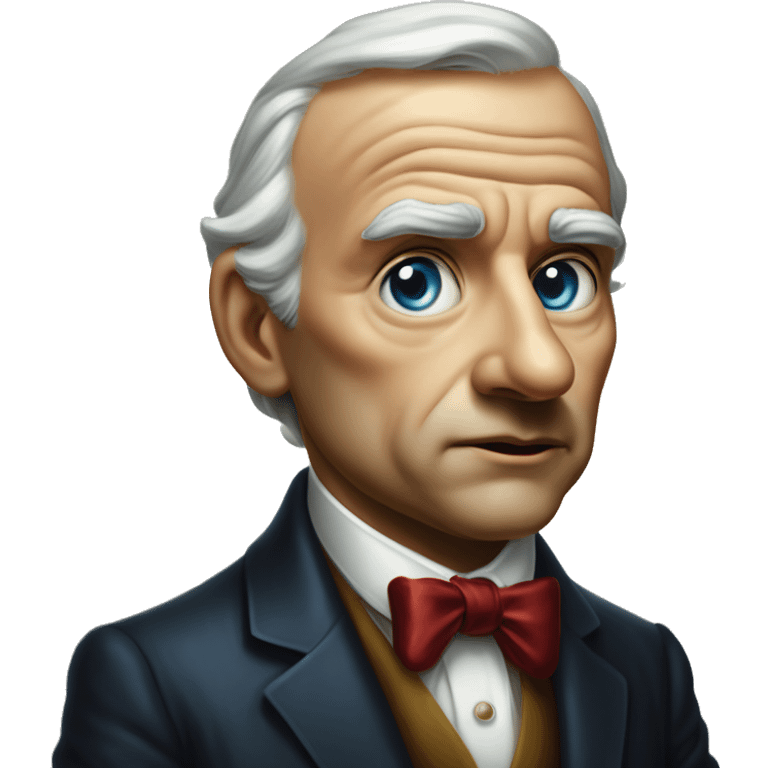 American politician in Uncle Scrooge style, oil paint, mysterious eyes, intricate lips, masterpiece portrait, beautiful, desirable, logical emoji