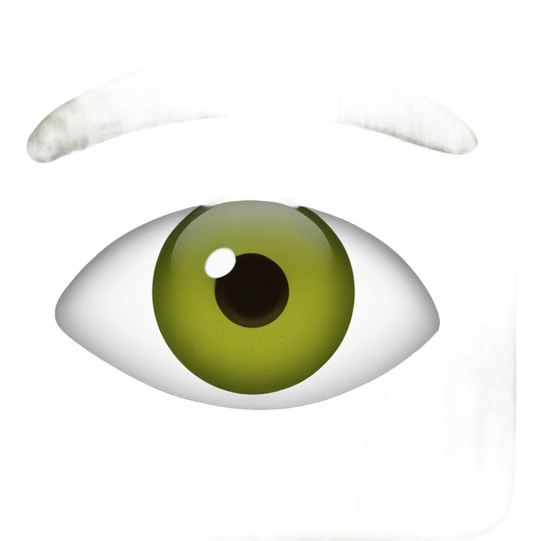 eye colored olive green emoji