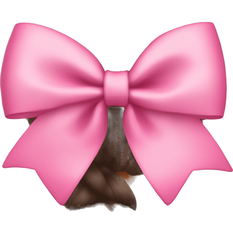 Pretty hair bow pink emoji