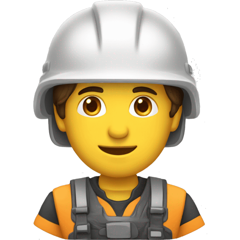 ingeniero furioso con casco blanco  emoji