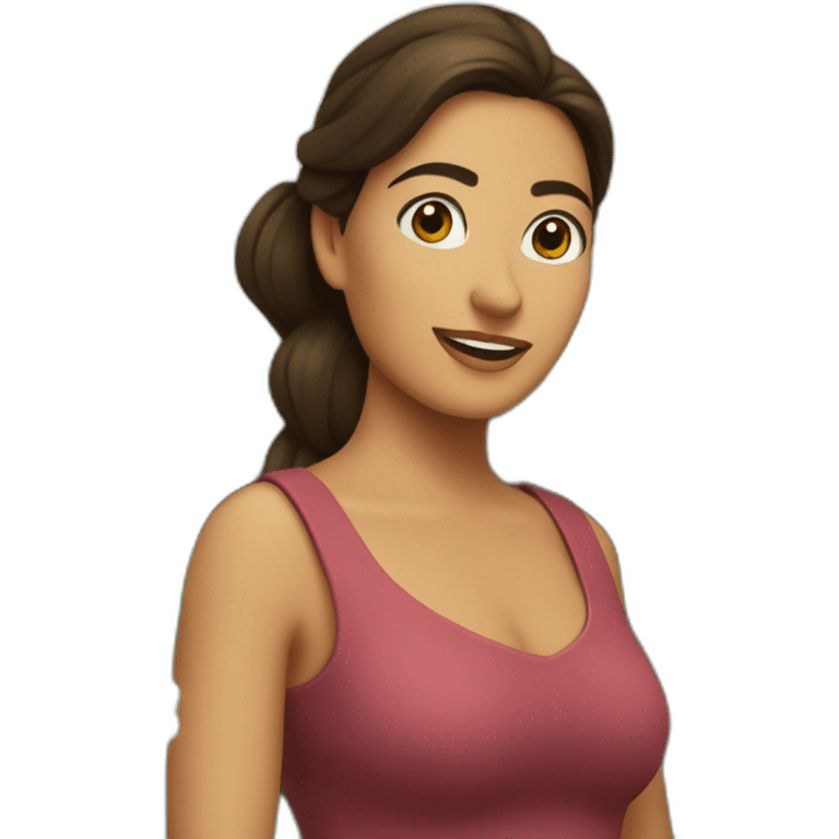 Mujer española guapa en la naturaleza emoji