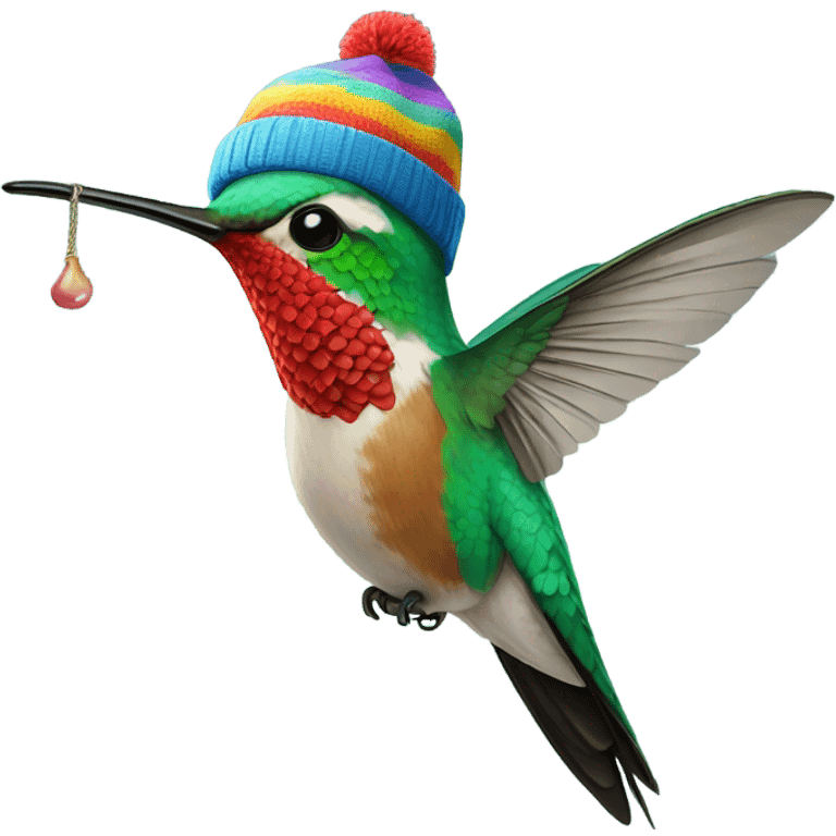 Hummingbird in beanie emoji