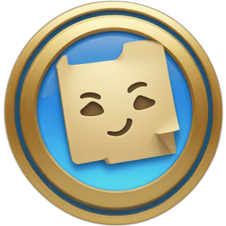 Citculat blue verification badge with a checkmark inside it emoji