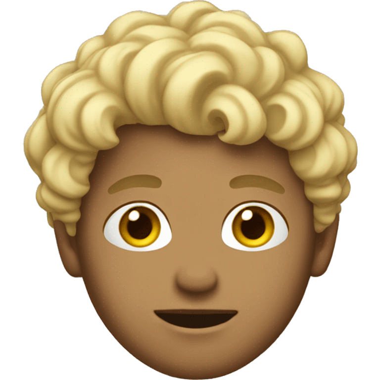 Chill boy with blond curls  emoji