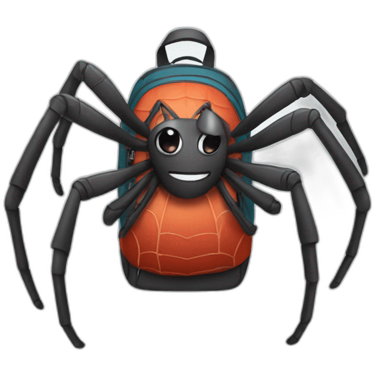 Spider wearing a backpack emoji