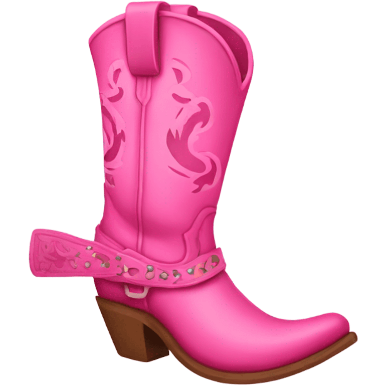 Pink cowboy boot emoji