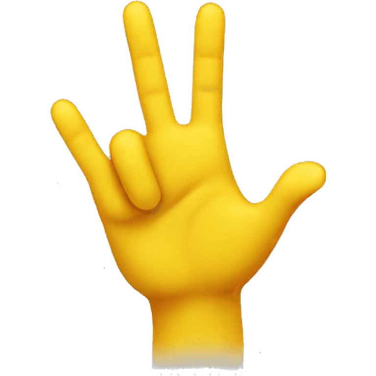 yellow hand showing 4 fingers emoji