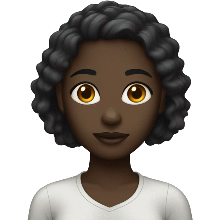 dark-skinned girl emoji