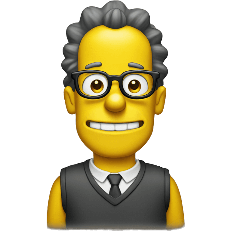 Bart simpsons with glasses and smile on his face  emoji