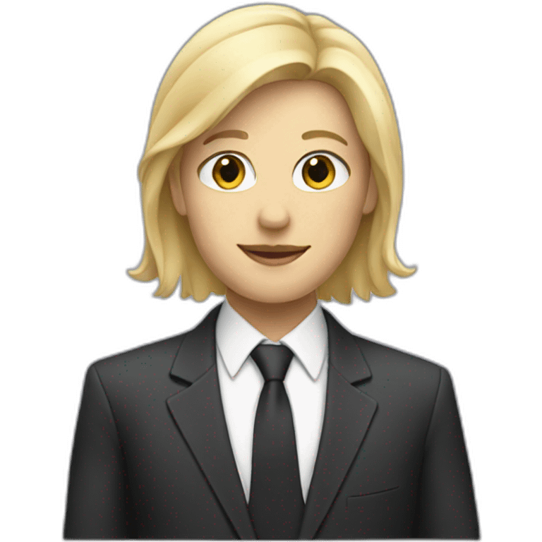 blonde person in suit emoji