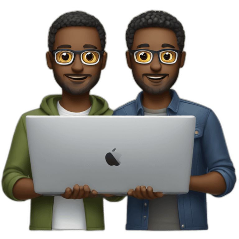 two male designers with laptops emoji