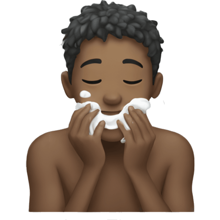 boy washing face emoji