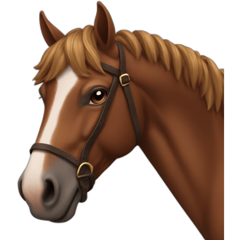 Très Gros cheval marron emoji