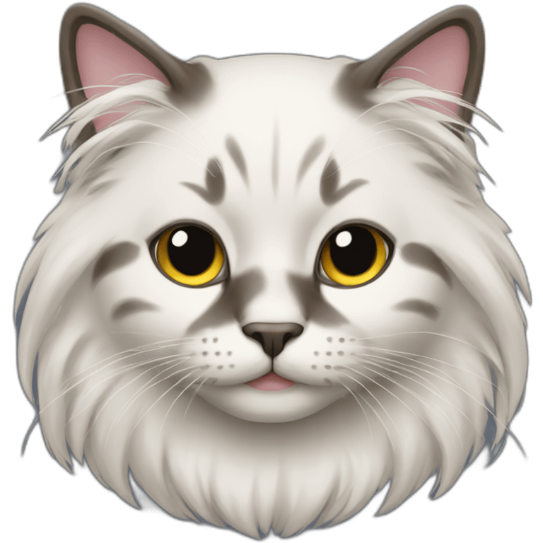 cat but have long hair emoji