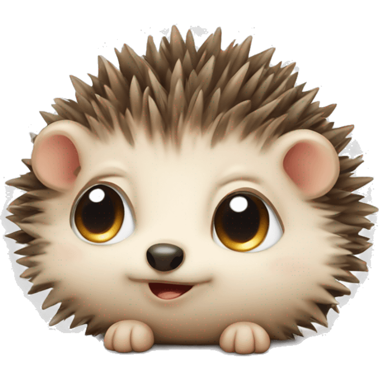 The cute little hedgehog is crying emoji