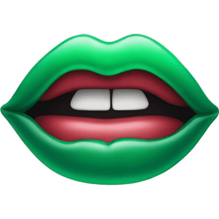  Lips emerald emoji