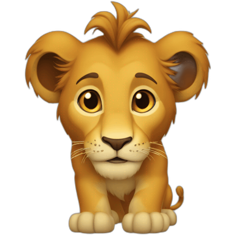 Simba cœur de lion emoji