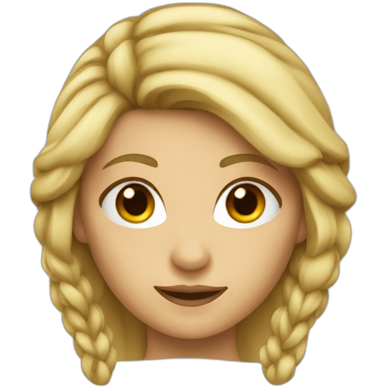 Blond female viking emoji