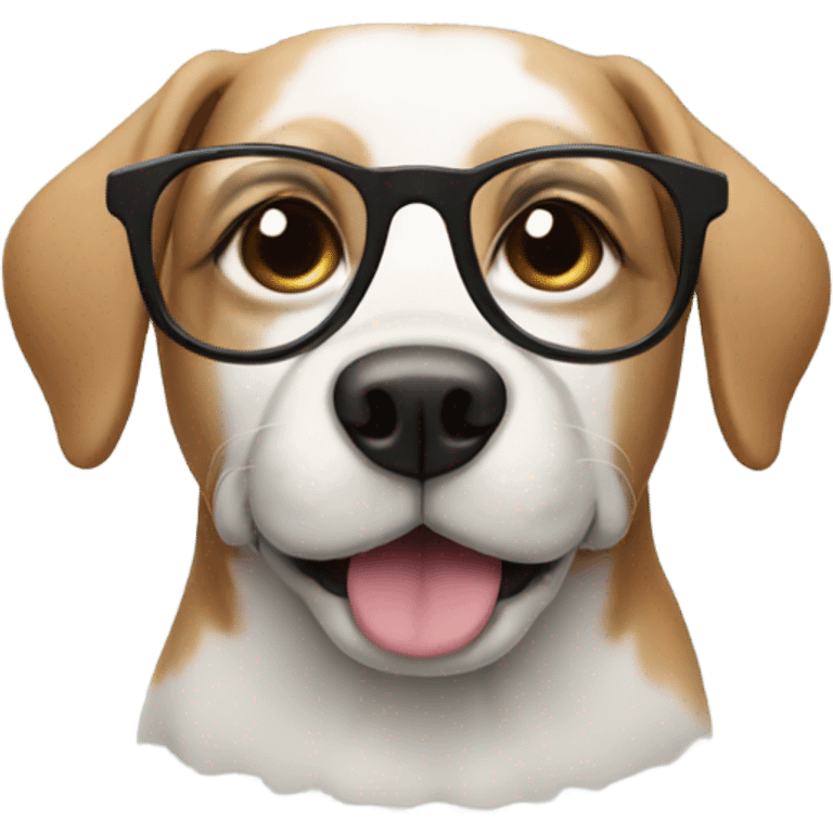 Dog with Glasses emoji