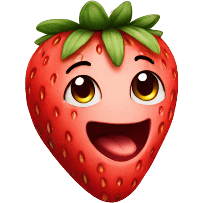 Strawberry cute as can be emoji