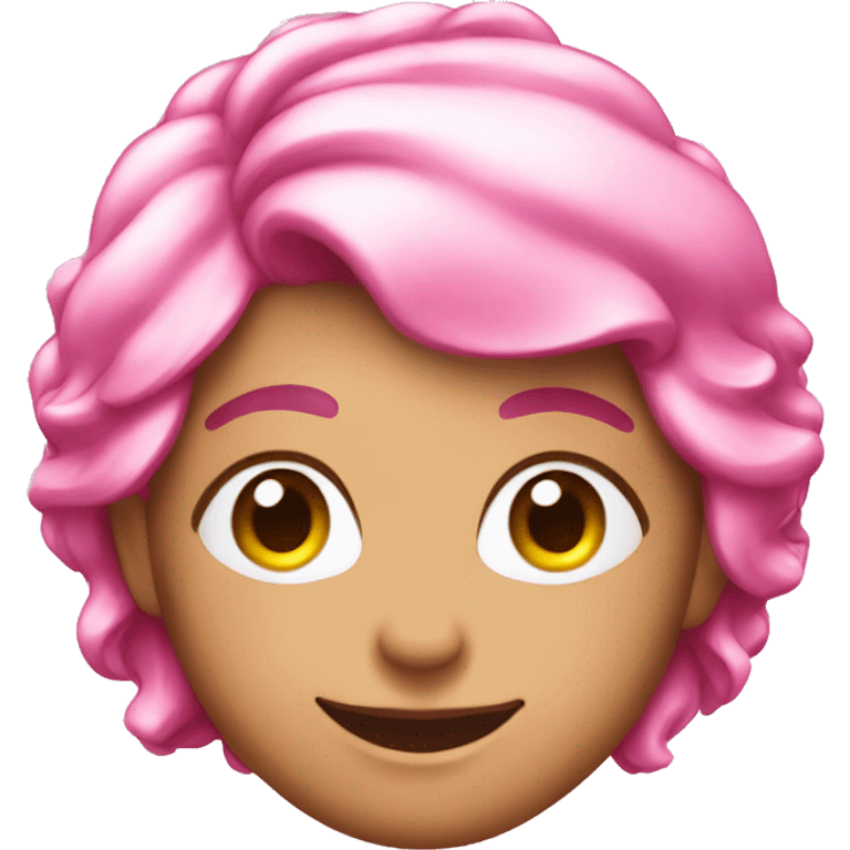 Make a pink sparkle shiny realistic emoji  emoji