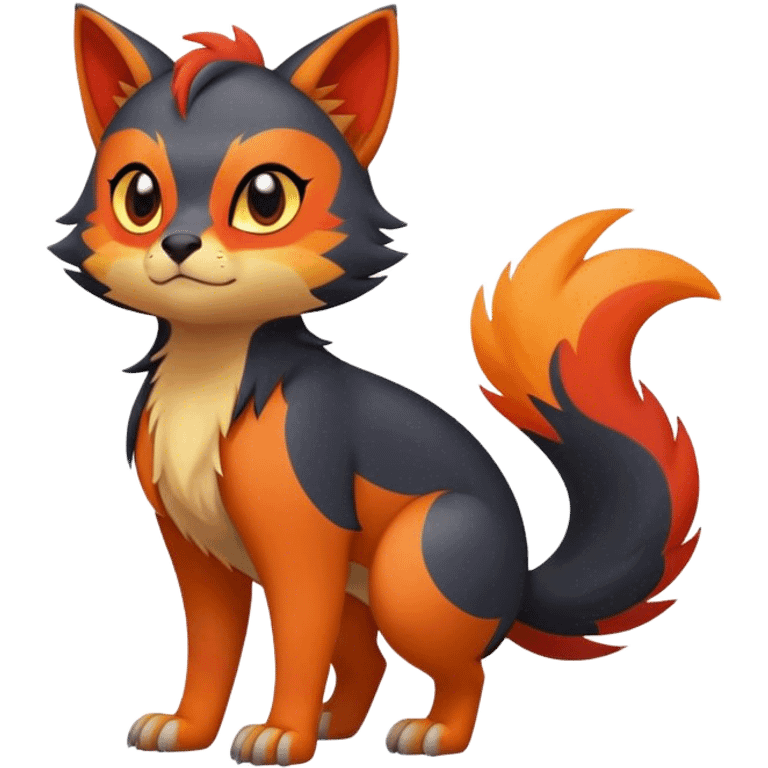  Quilava-Litten-hybrid full body emoji