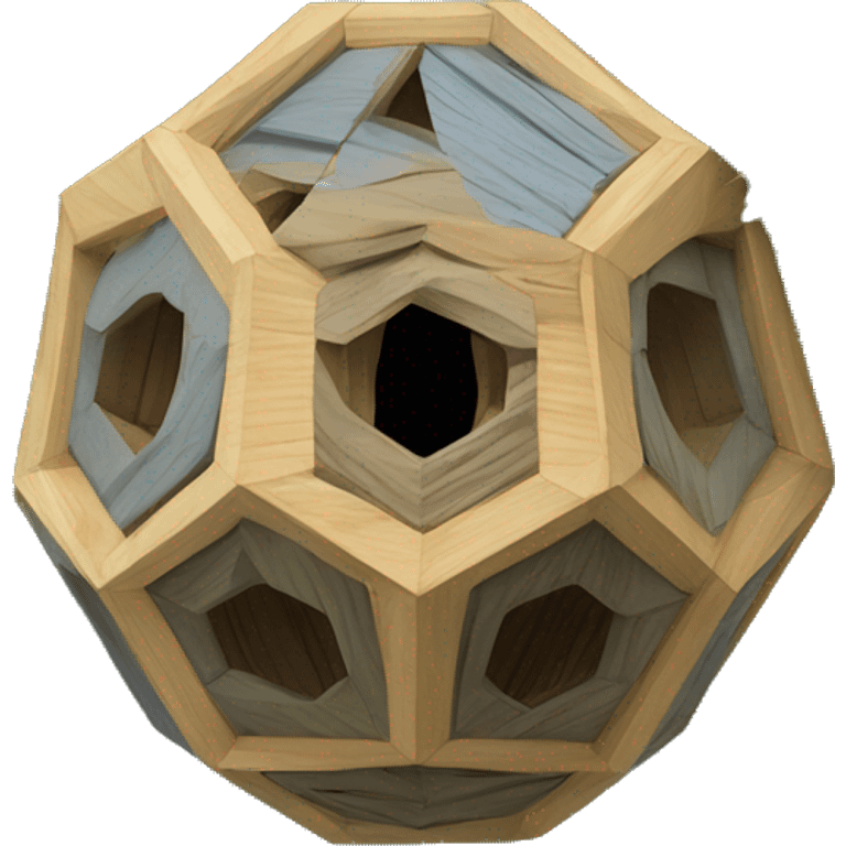 Overgrown Truncated Icosahedron tree birdhouse  emoji