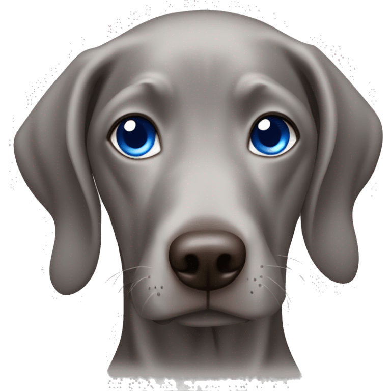 Weimaraner with blue eyes emoji