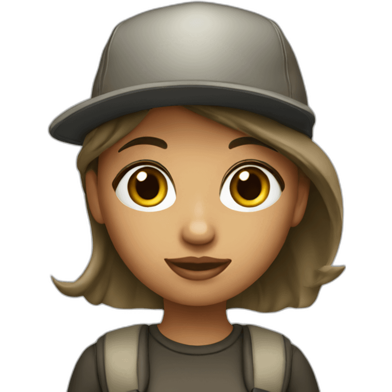 girl blogger with cap emoji