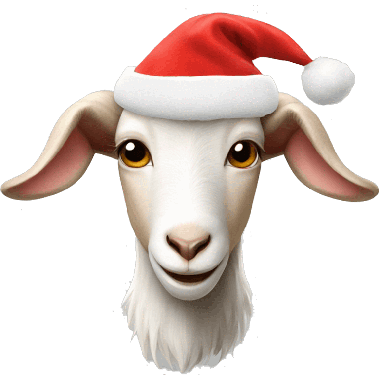 GOAT with Santa hat  emoji