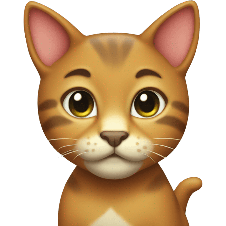 Tanned kitty character hawaii emoji