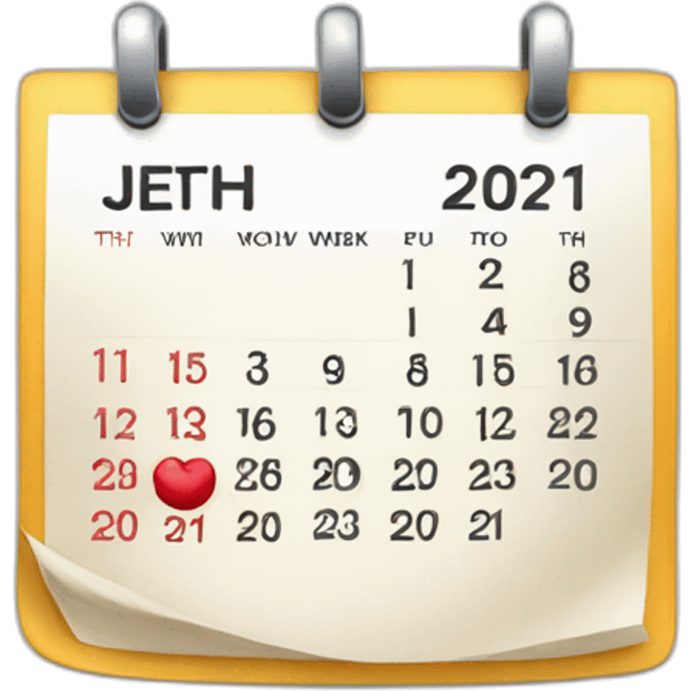 calendar showing 30th january  emoji