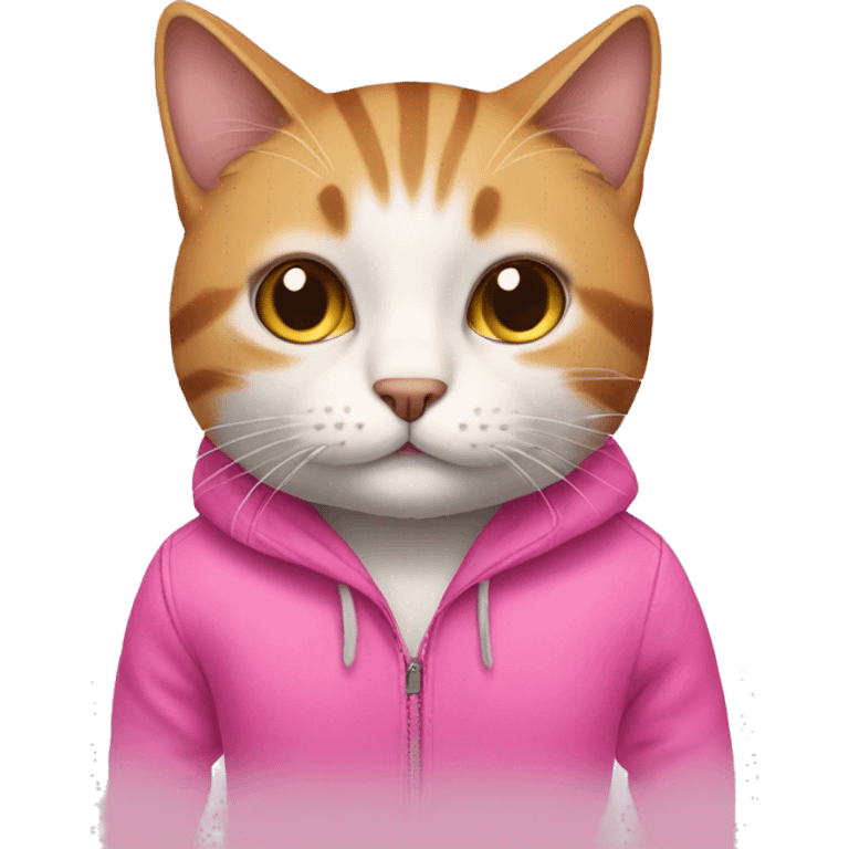 cat wearing pink clothes emoji