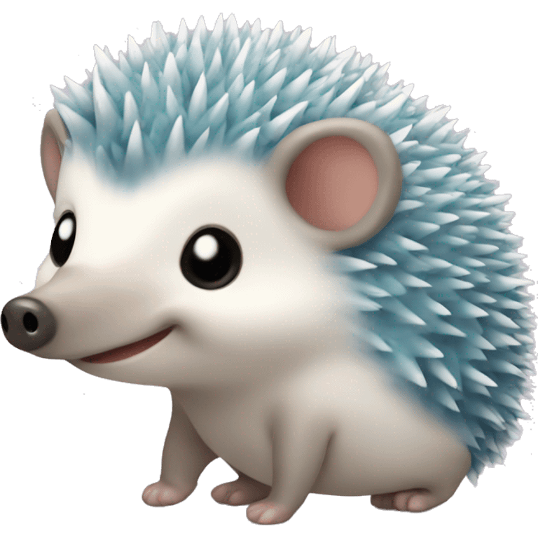 baby hedgehog fused with narwhal emoji