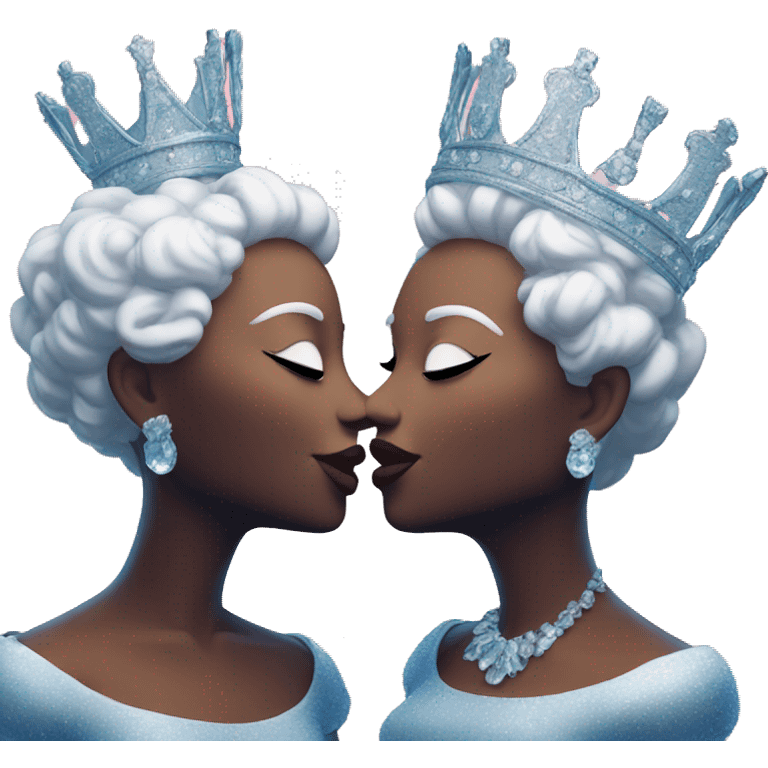 2 queens kissing emoji